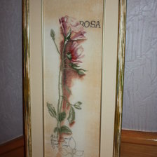 Работа «Роза. Набор фирмы lanarte Тонированный лен»