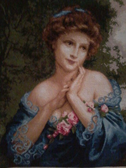 Работа «летняя роза  набор "Золотое Руно"»