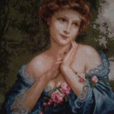 Работа «летняя роза  набор "Золотое Руно"»