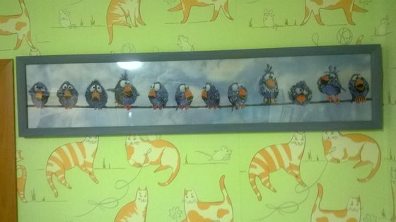 Работа «"Воробьи" от "Вышиваем бисером"»