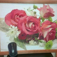 Работа «Букет (размер готовой вышивки 35х45см)»