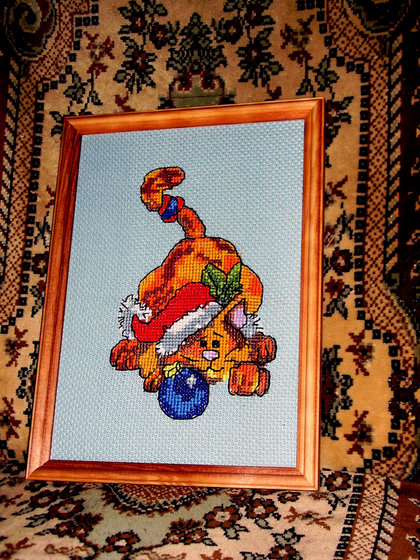 Работа «Кот Санта-Клаус.»