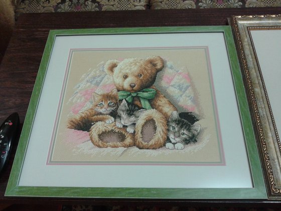 Работа «Мишка с котятами»