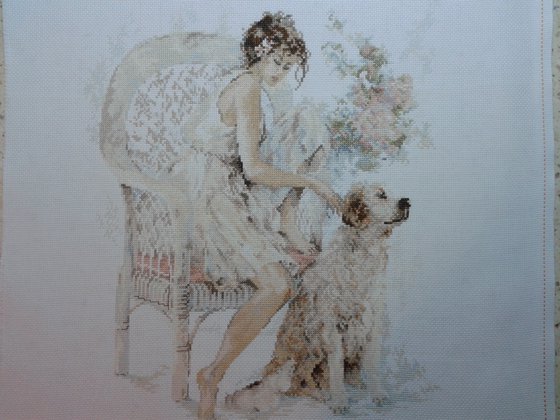 Работа «Девушка с собакой..»