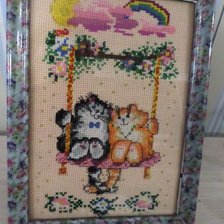 Работа «влюбленные котики в подарок»