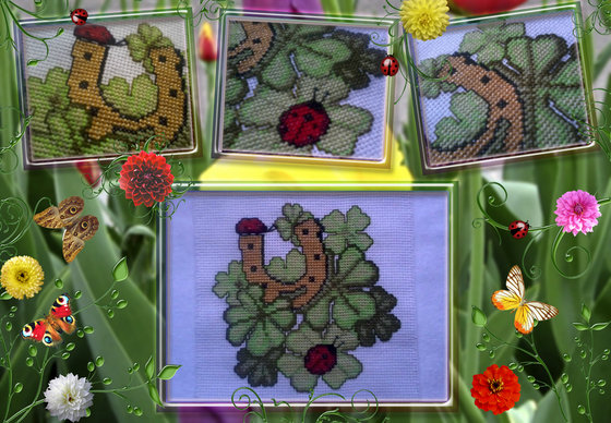 Работа «Оберег "Подкова и клевер"»