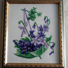 Работа «Зонт с фиалками»