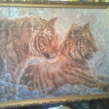 Работа «Тигры на снегу»