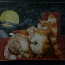 Работа «Коты на крыше»