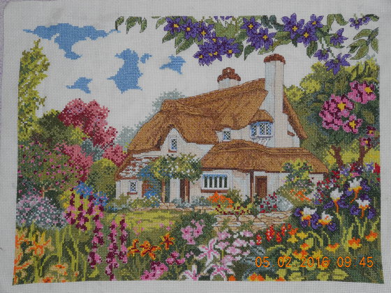 Работа «Домик в цветах»