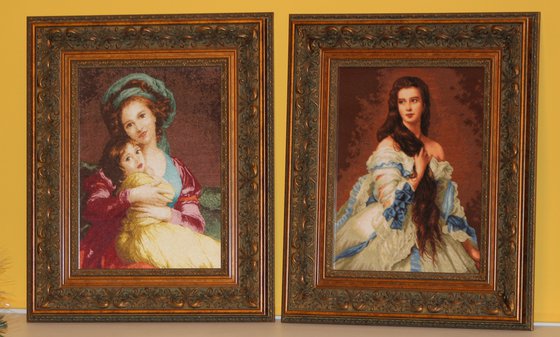 Работа «АВТОПОРТРЕТ С ДОЧЕРЬЮ.Золотое Руно. ВАРВАРА .Рогоблен.н.»