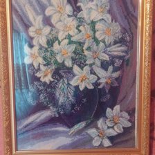 Работа «Букет белых лилий»