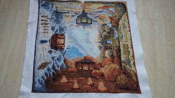 Работа «Подушка времена года»