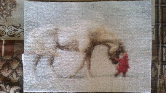 Работа «Девочка и лошадь»