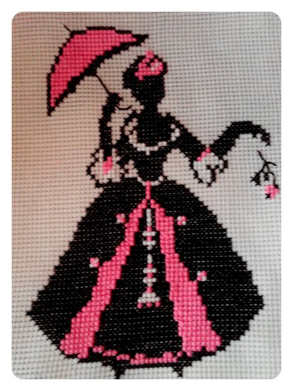 Работа «дама с зонтиком»