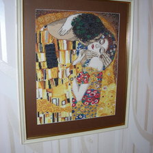 Работа «По картине "Поцелуй" Климта»