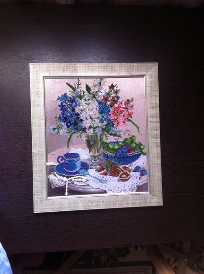 Работа «утренний букет (бисер)»