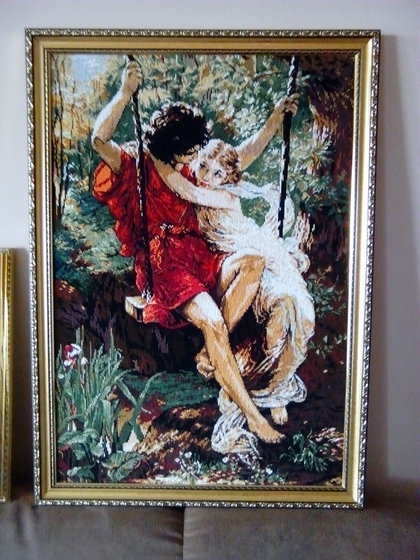 Работа «Влюбленные на качели.»