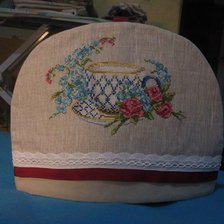 Работа «Грелка "Альбертина" (лён) - Парижские вышивальщицы»