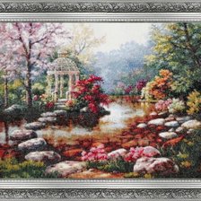 Работа «Беседка на озере»