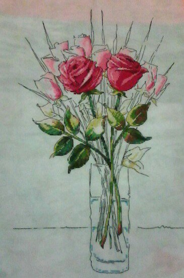 Работа «Розы в стакане.»