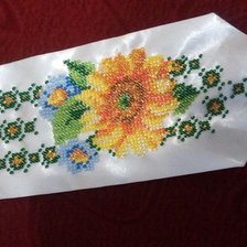 Работа «Вышивка бисером галстук для брата»