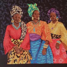 Работа «три Иорубанские девушки 2»