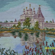 Работа «Церквушка на берегу озерца»