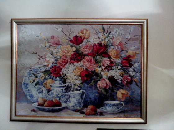 Работа «Натюрморт с розами»