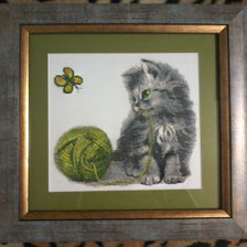 Работа «Котенок с клубком»