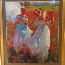 Работа «Девушки и маки.»