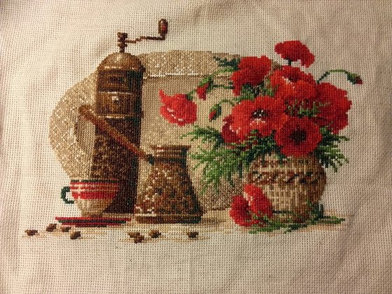 Работа «натюрморт с маками»