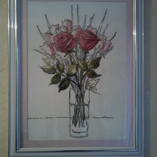 Работа «розы в стакане»