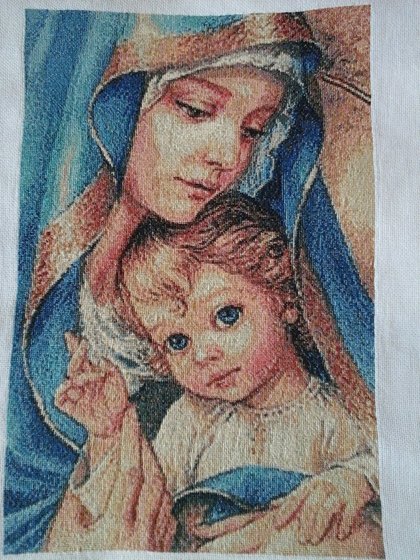 Работа «мадонна с младенцем»