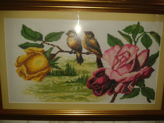 Работа «Цветы и птицы»