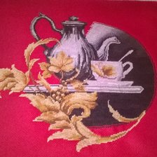 Работа «натюрморт на красном фоне»