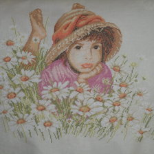 Работа «Дівчинка в ромашках»