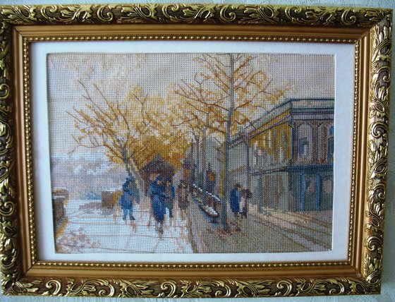 Работа «Зимняя улица»