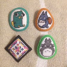 Работа «Броши с вышивкой»