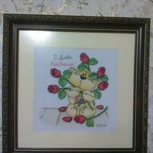 Работа «Мишка с букетом»