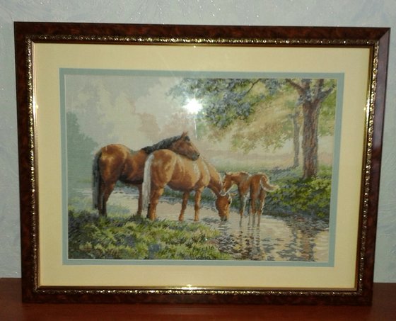 Работа «Лошади у ручья»