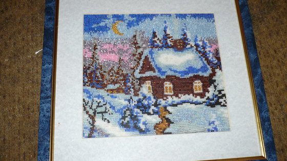 Работа «домик у леса \бисер\»