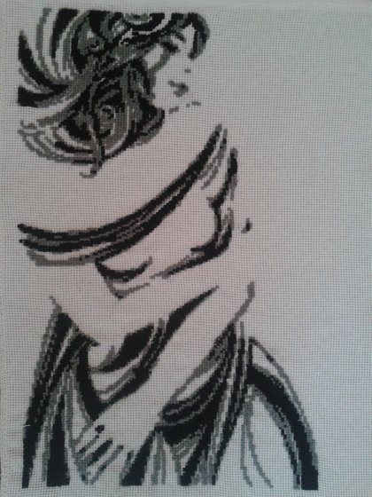 Работа «Девушка, монохром»