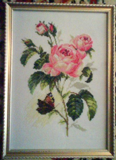 Работа «Роза и бабочка»