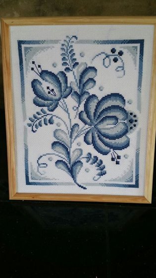 Работа «цветы гжель»