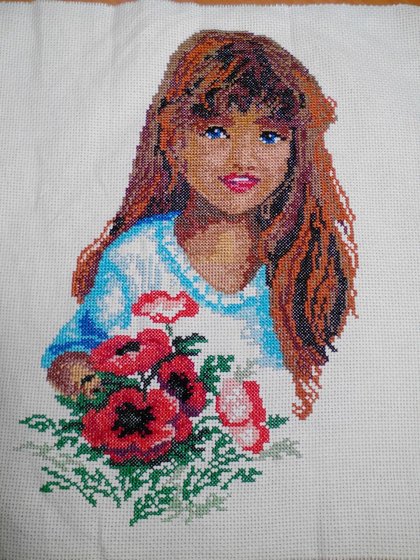 Работа «Девочка с маками»