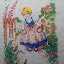 Работа «Девочка в саду»