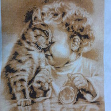 Работа «Ребенок с котенком»