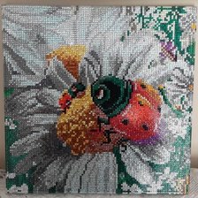 Работа «Алмазная вышивка-"Божья коровка на ромашке".»