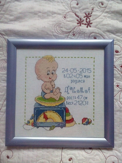 Работа «Метрика. Подарок подруге.»